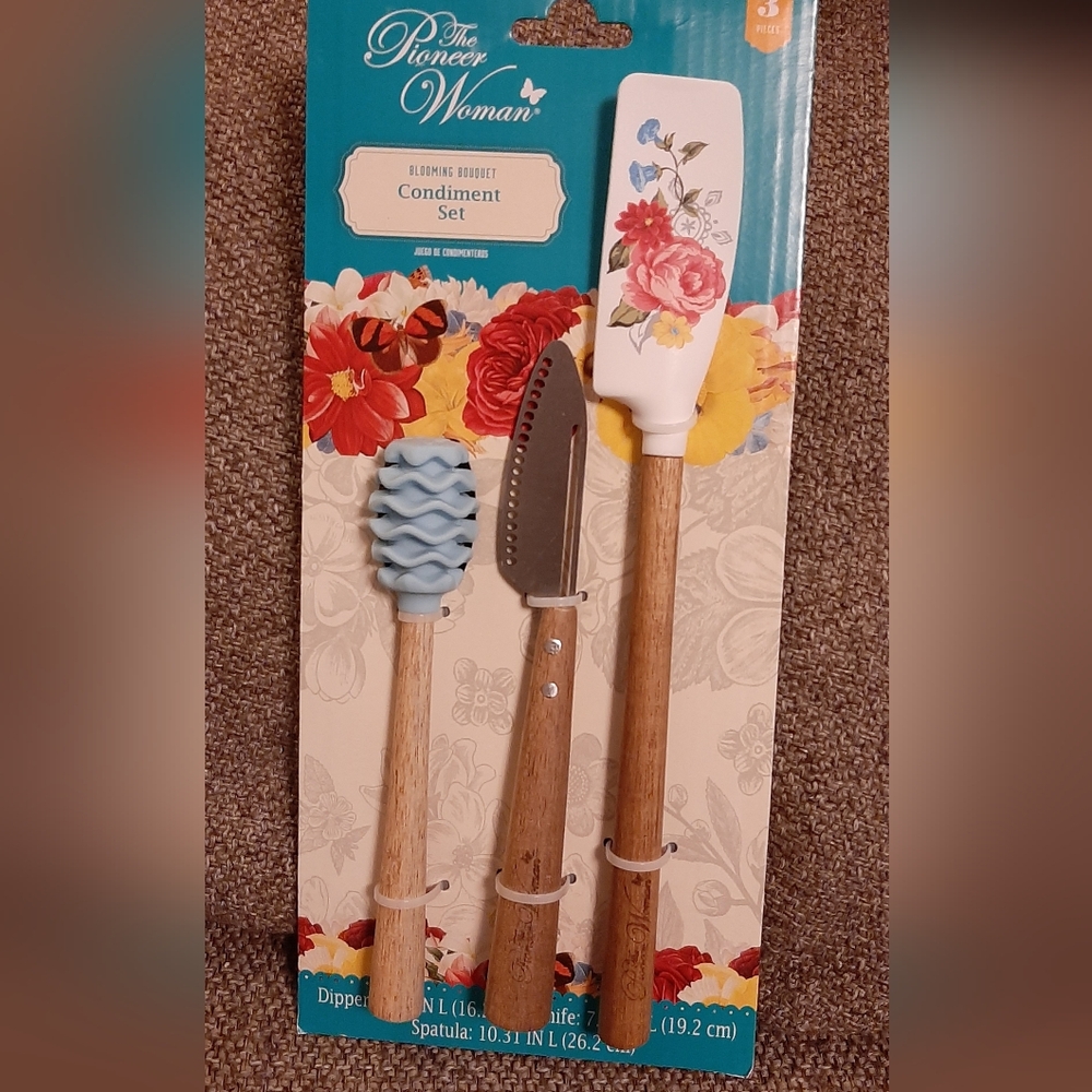 🇺🇲3pc Condiment Set Blooming Bouquet Pioneer Woman